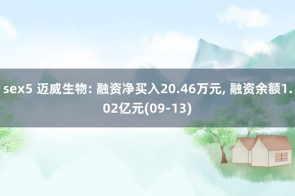 sex5 迈威生物: 融资净买入20.46万元， 融资余额1.02亿元(09-13)