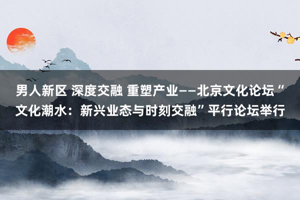 男人新区 深度交融 重塑产业——北京文化论坛“文化潮水：新兴业态与时刻交融”平行论坛举行