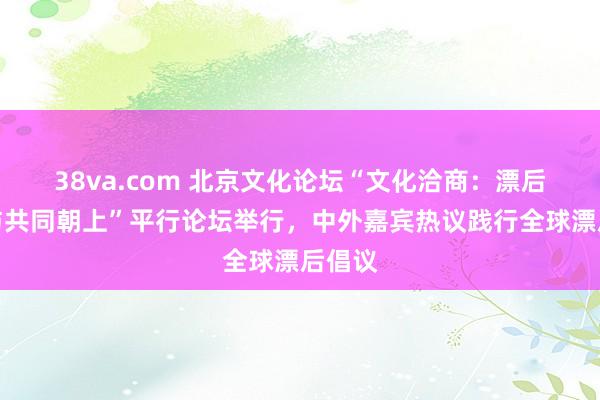 38va.com 北京文化论坛“文化洽商：漂后互鉴与共同朝上”平行论坛举行，中外嘉宾热议践行全球漂后倡议