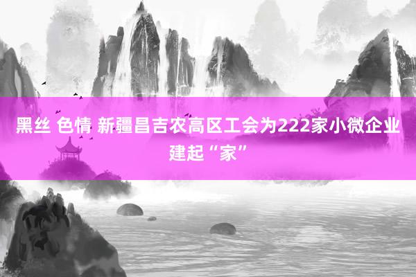 黑丝 色情 新疆昌吉农高区工会为222家小微企业建起“家”