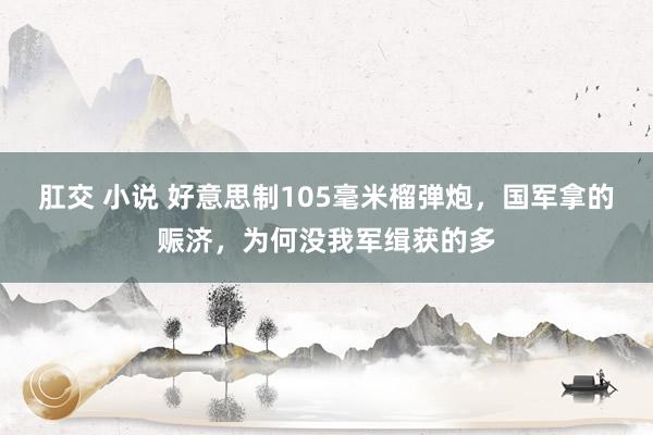 肛交 小说 好意思制105毫米榴弹炮，国军拿的赈济，为何没我军缉获的多