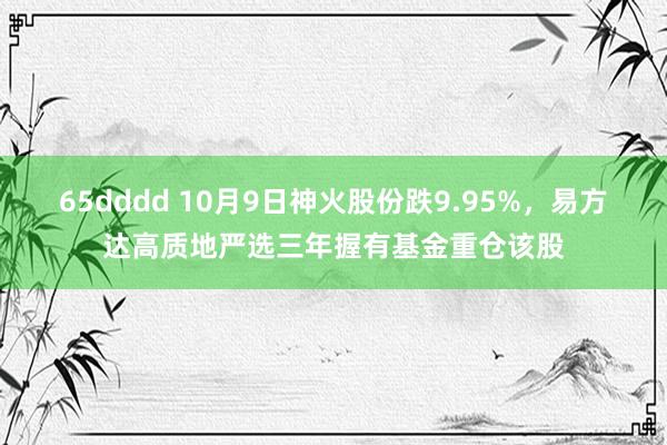 65dddd 10月9日神火股份跌9.95%，易方达高质地严选三年握有基金重仓该股