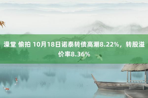 澡堂 偷拍 10月18日诺泰转债高潮8.22%，转股溢价率8.36%