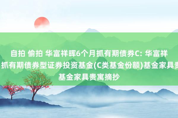 自拍 偷拍 华富祥晖6个月抓有期债券C: 华富祥晖6个月抓有期债券型证券投资基金(C类基金份额)基金家具贵寓摘抄