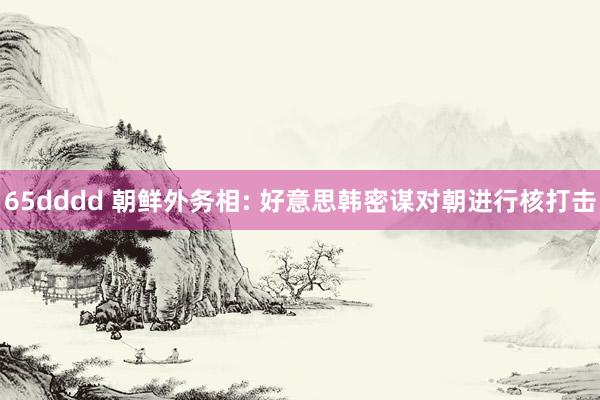 65dddd 朝鲜外务相: 好意思韩密谋对朝进行核打击