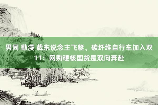 男同 動漫 载东说念主飞艇、碳纤维自行车加入双11：网购硬核国货是双向奔赴