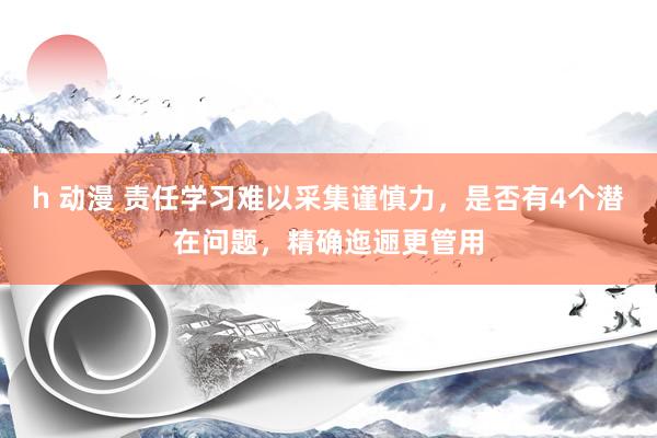 h 动漫 责任学习难以采集谨慎力，是否有4个潜在问题，精确迤逦更管用