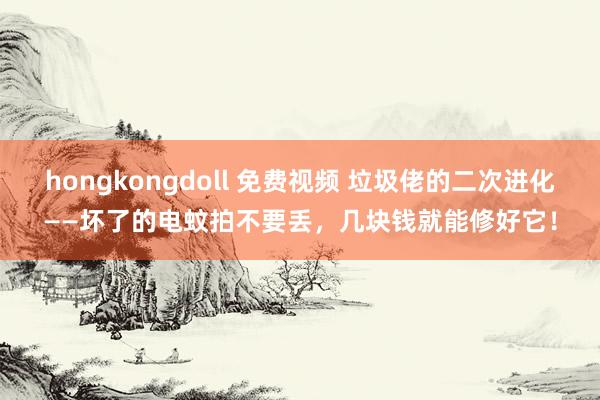 hongkongdoll 免费视频 垃圾佬的二次进化——坏了的电蚊拍不要丢，几块钱就能修好它！